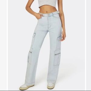 NWT WeWoreWhat Utility Straight Jeans